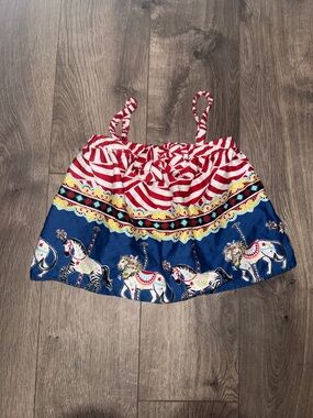 OshKosh B'gosh Red & Blue Carousel Horse Tank Top